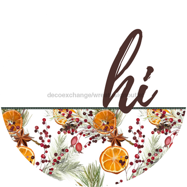 Winter Door Hanger Dco-01590-Dh 18’ Round Wood